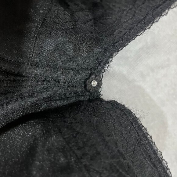 Dominique Lace Longline Bustier Black Firm Shaping Corset Top 38F - Picture 11 of 16